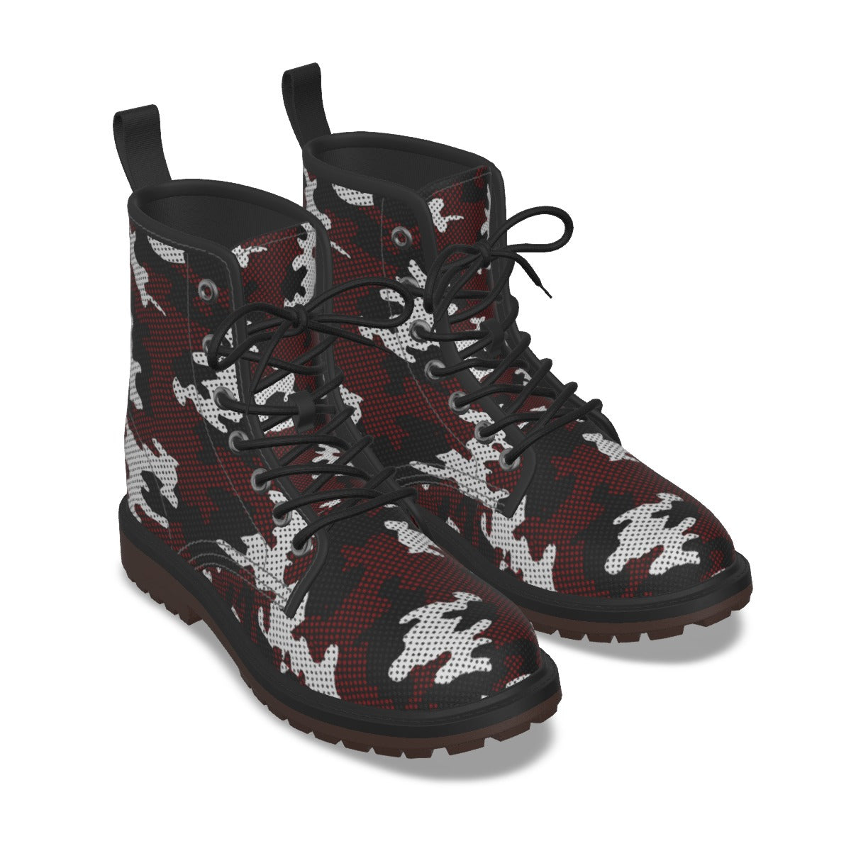 Urban Legend South Carolina Garnet, Black, and White Camo Martin Short Boots – Gamecocks-Inspired St