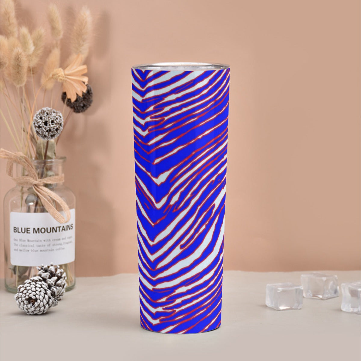 Buffalo Bills Zubaz Skinny Tumbler Stainless Steel with Lids 30OZ