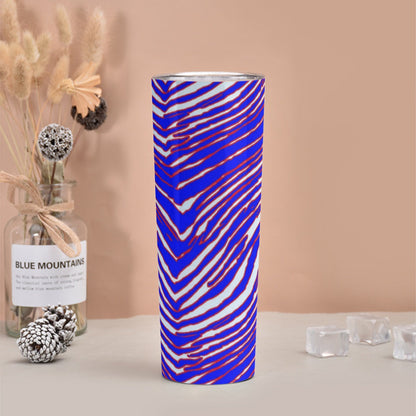 Buffalo Bills Zubaz Skinny Tumbler Stainless Steel with Lids 30OZ