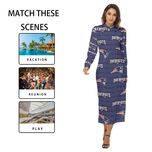 New England Football Game Day All-Over Print Women's Hip Dress