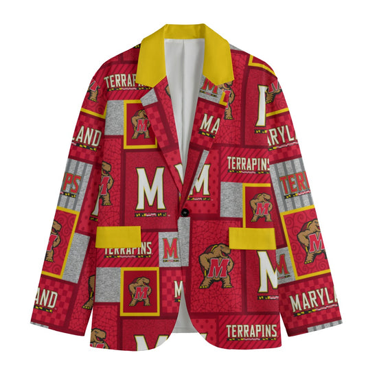 Maryland - Terrapins Game Day Flat Lapel Collar Blazer