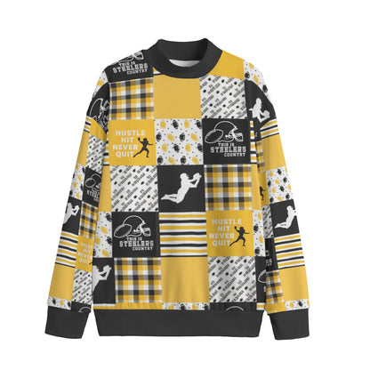 All-Over Print Unisex Mid-high Collar Drop Shoulder Sweatshirt