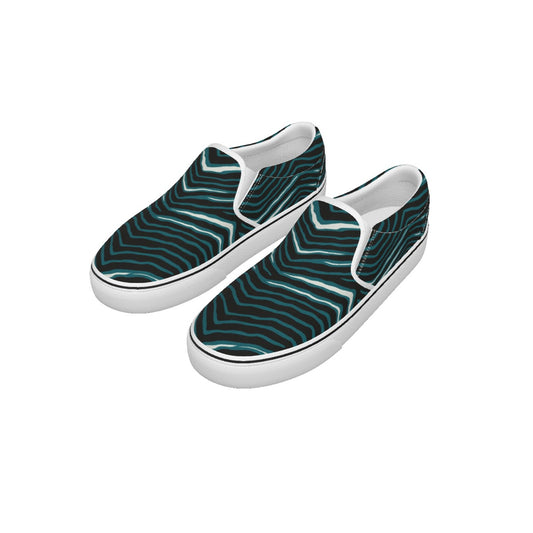 Philadelphia Football Game Day Kid's Slip On Sneakers
