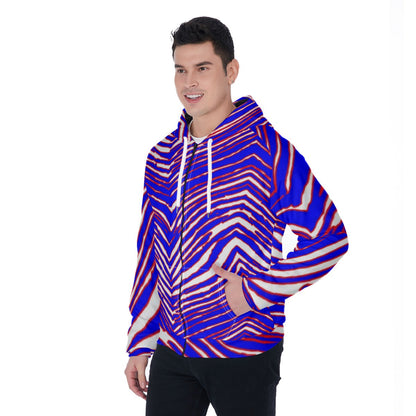 Buffalo Bills Zubaz Men's Raglan Zip Up Hoodie