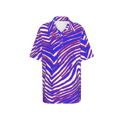 Buffalo Bills Zubaz Teenage Polo Collar Jersey |210GSM