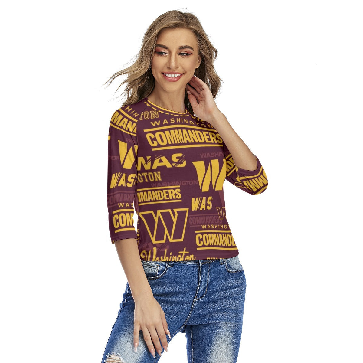 Washington Commanders Women's Raglan Sleeves T-shirts
