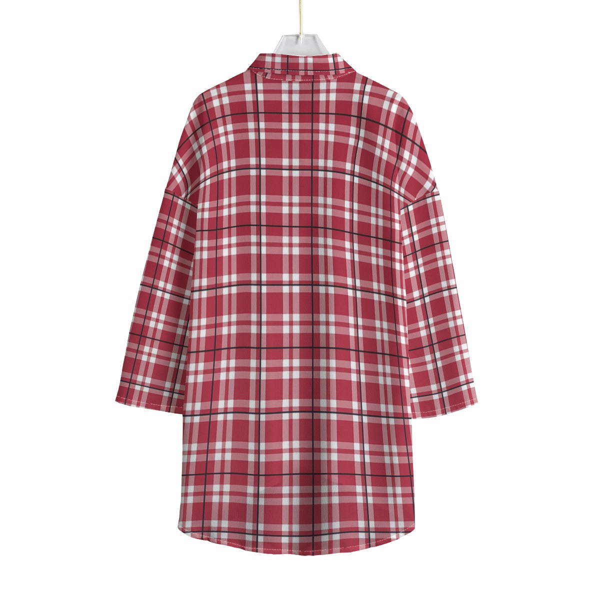 Arkansas - Razorbacks tartan Plaid  Women's Chiffon Shirt With Elbow Sleeve