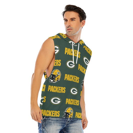 Green Bay Football Game Day All-Over Print Men’s Sleeveless Pullover Hoodie