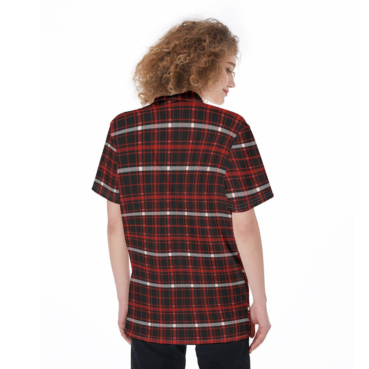 Nebraska Tartan Plaid Cornhuskers Women's Shirt