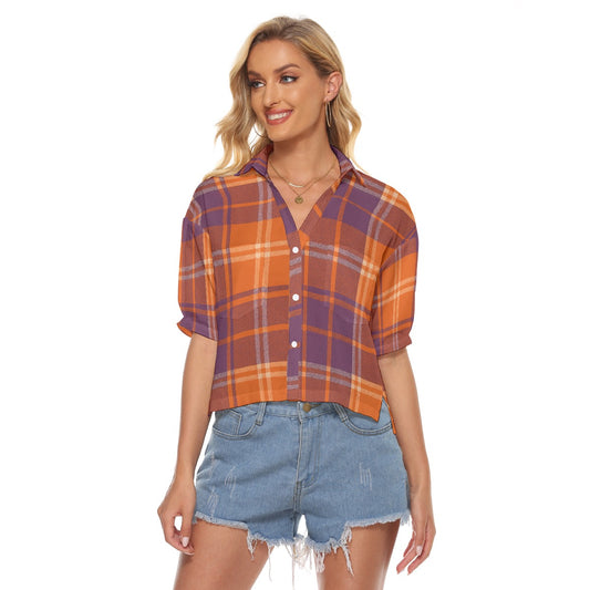 Urban Legend Clemson Tigers Tartan Plaid Women's V-Neck Shirt – Orange and Purple College Heritage S