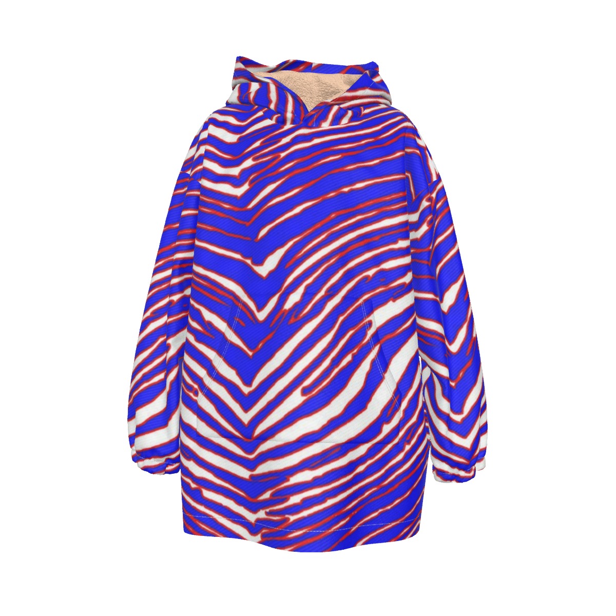 Buffalo Bills Zubaz Kid's Sherpa Fleece Hoodie Blanket