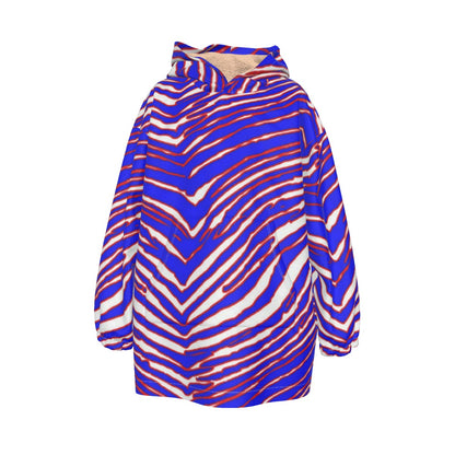 Buffalo Bills Zubaz Kid's Sherpa Fleece Hoodie Blanket