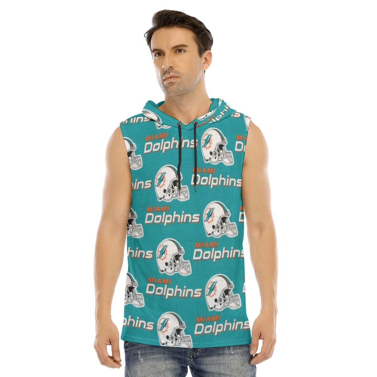 Miami Football Game Day All-Over Print Men's Tank Hooded Vest