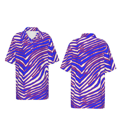 Buffalo Bills Zubaz Teenage Polo Collar Jersey |210GSM