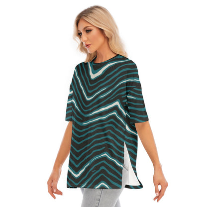 Philadelphia Football Game Day All-Over Print Women's Short Sleeves T-shirt With Hem Split
