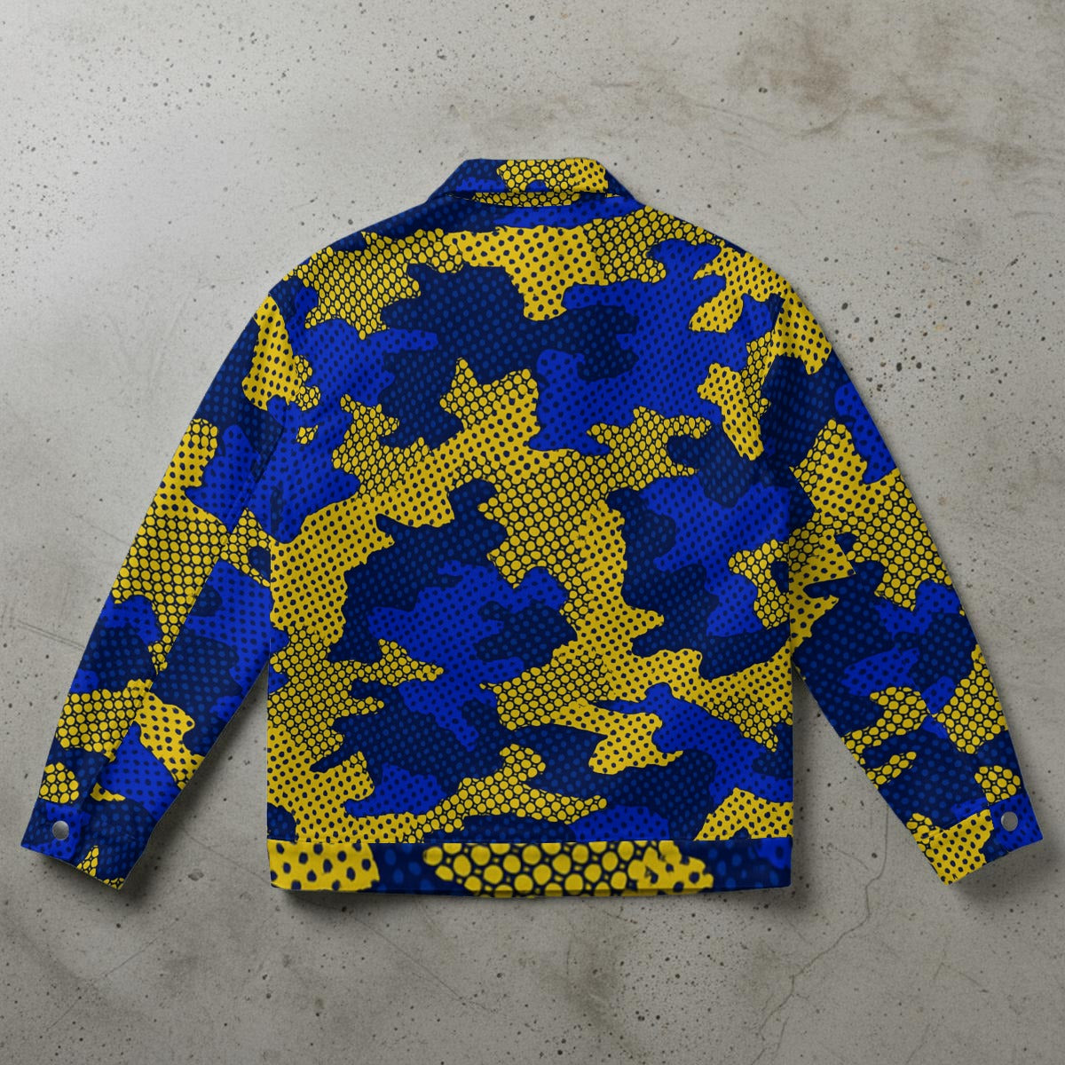 Urban Legend West Virginia Blue Gold Camo Unisex Collared Jacket