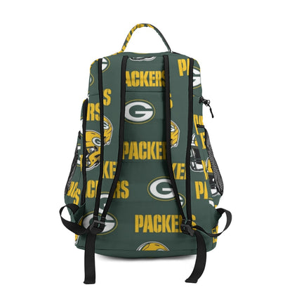 Green Bay Football Game Day All-Over Print Multifunctional Backpack