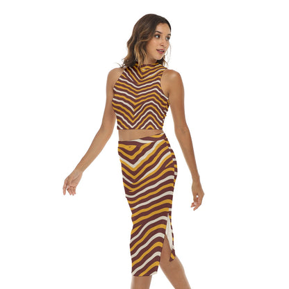 Washington Commanders Women's Tank Top & Split High Skirt Set