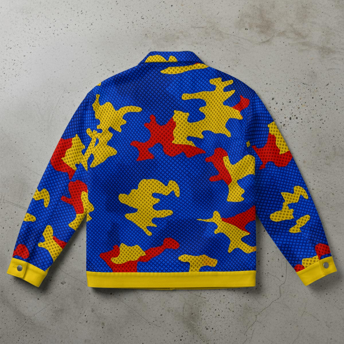 Urban Legend Kansas Blue Red Camo Unisex Collared Jacket