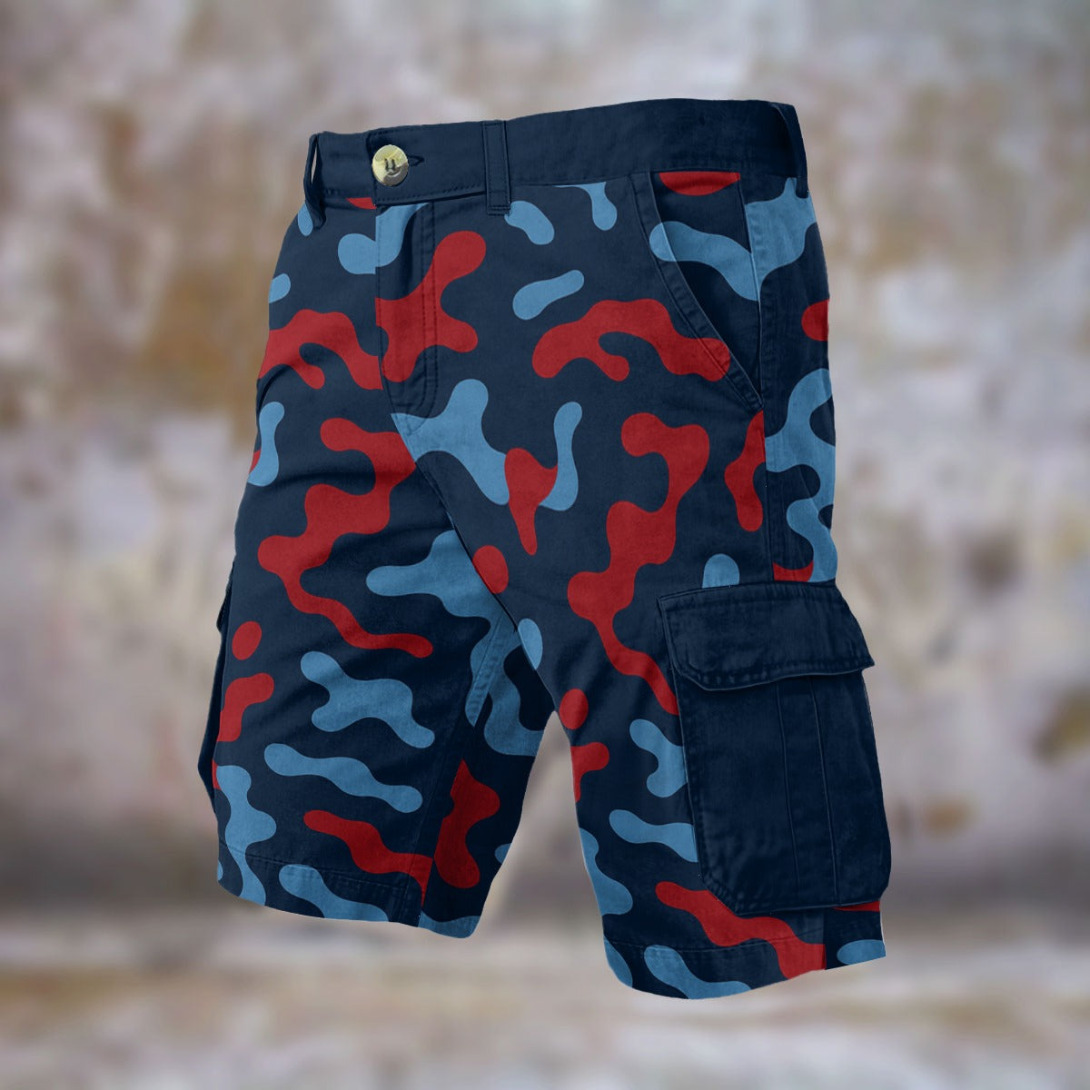 Urban Legend Tennessee Titans Navy Light Blue Red Camo Cargo Shorts