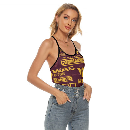 Washington Commanders Women's Criss-Cross Open Back Tank Top