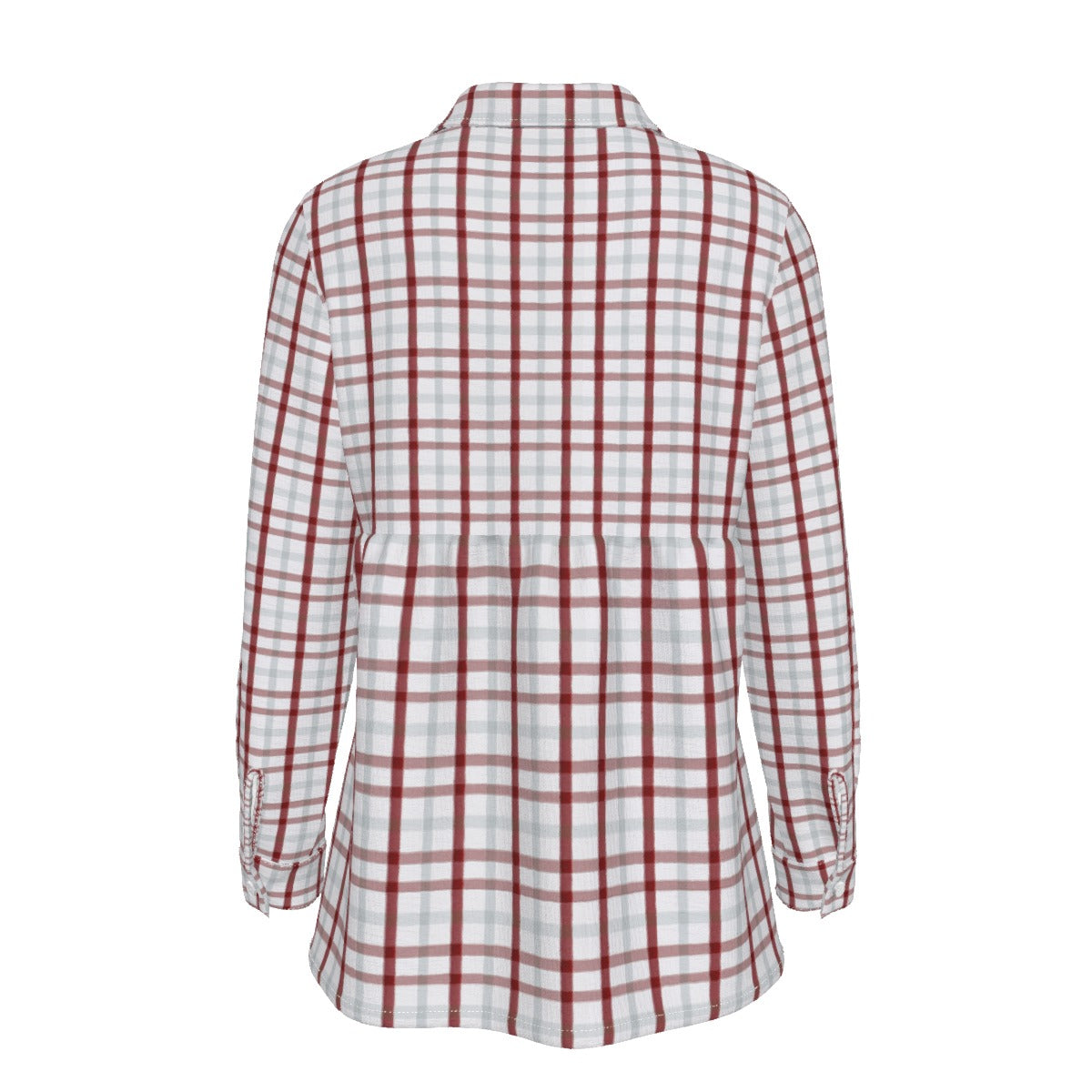 Indiana Tartan Plaid Bloomington  Hoosiers Women's Elastic-Back Shirt