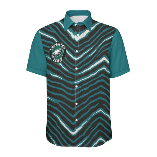 Philadelphia Football Game Day All-Over Print Unisex Collared Shirt|115GSM Cotton poplin