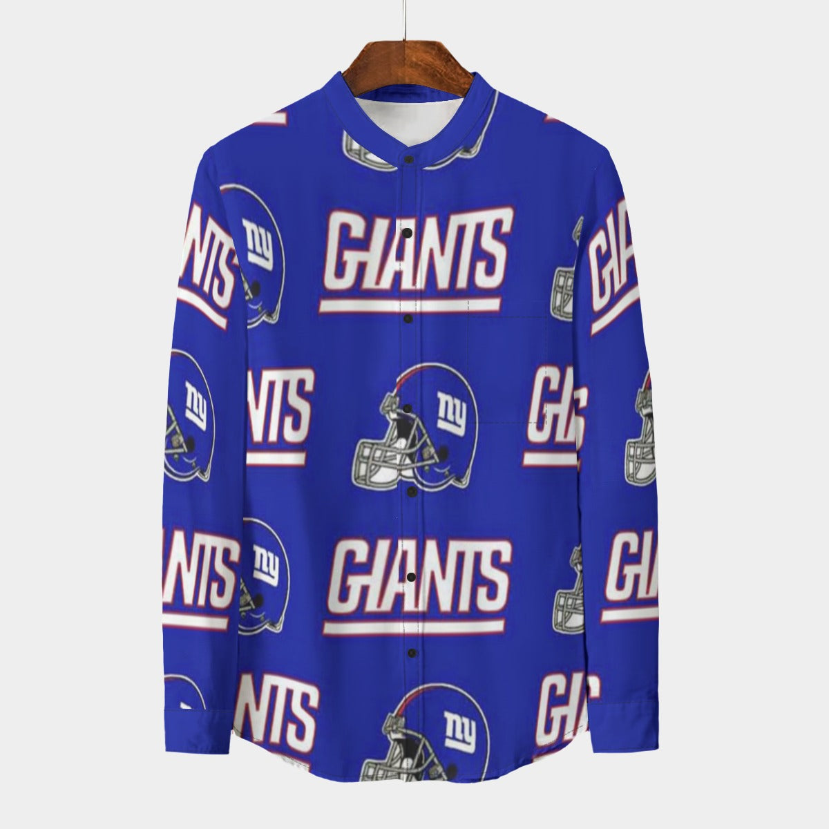 Urban Legend New York Giants Stand Collar Shirt With Long Sleeve | 110GSM Imitation Flax