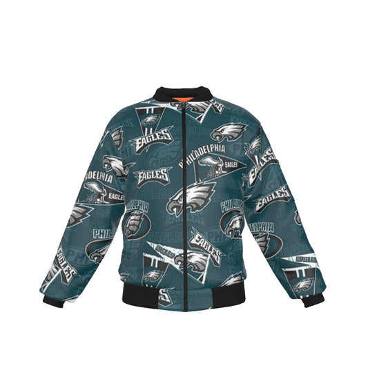 Philadelphia Football Game Day All-Over Print Men's Bomber Jacket With Sleeve Pocket