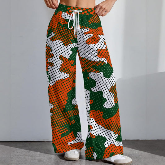 Miami - Hurricanes camo Women's High-Stretch Casual Pants|290GSM