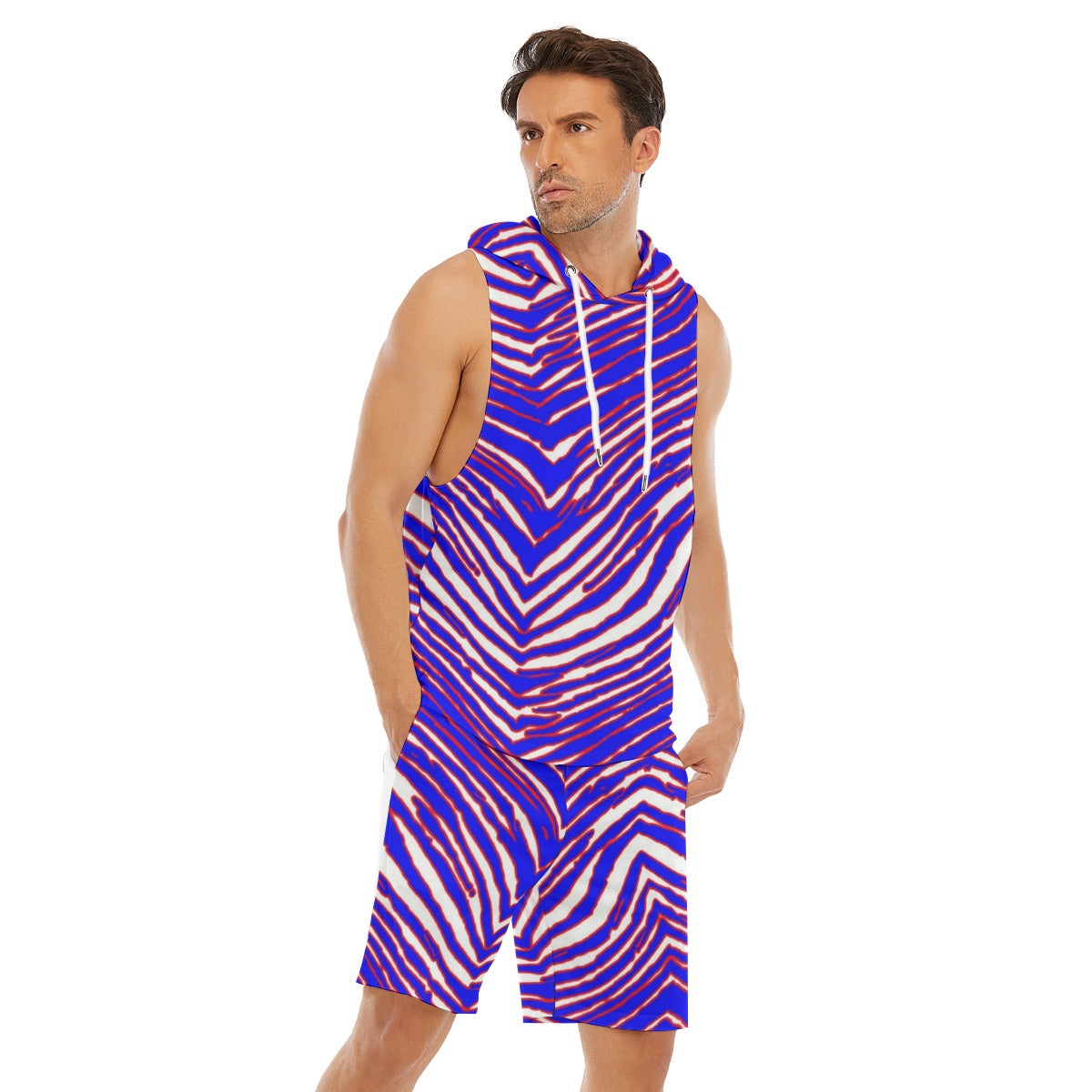 Buffalo Bills Zubaz Men's Sleeveless Vest And Shorts Set