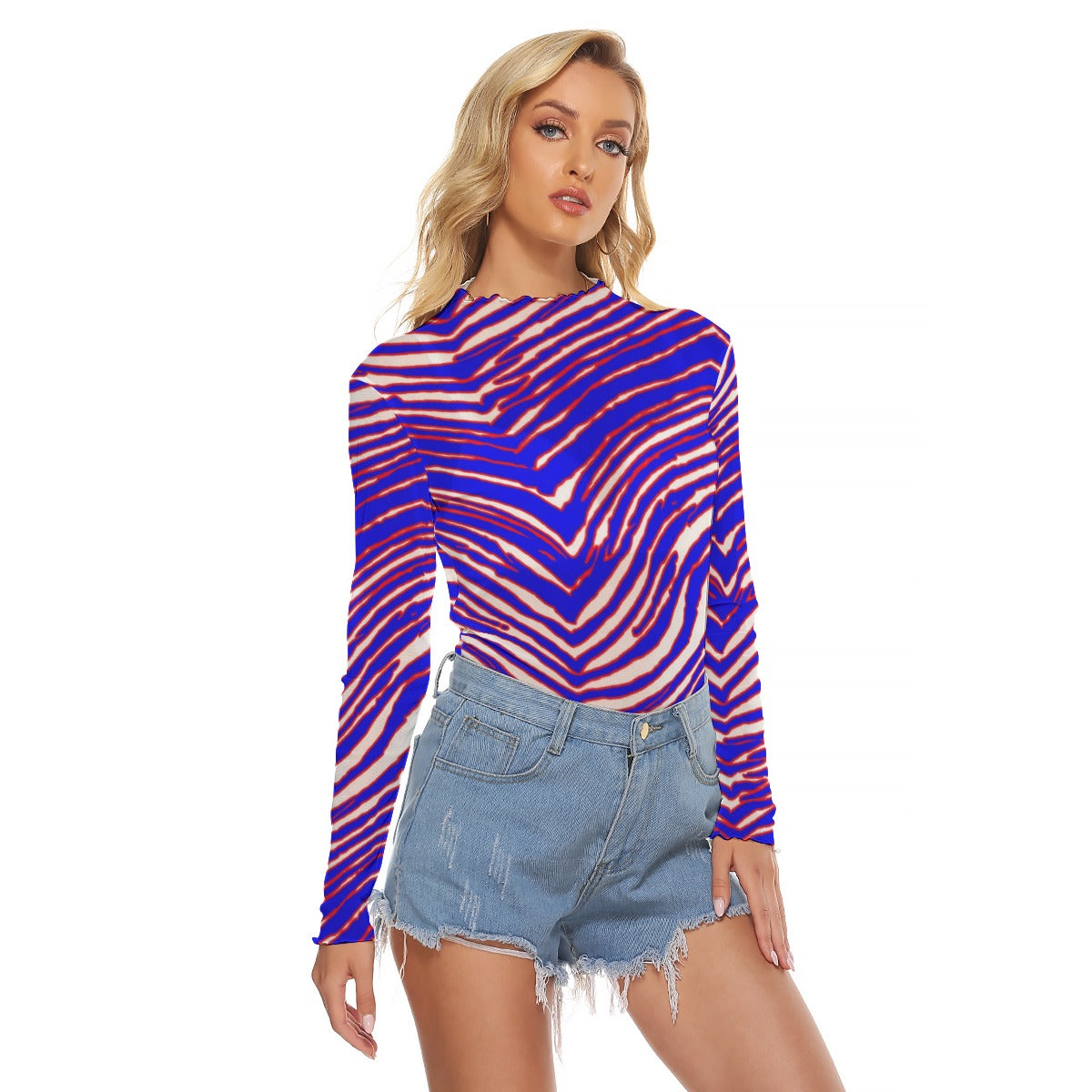 Buffalo Bills Zubaz Women's Mesh T-shirt
