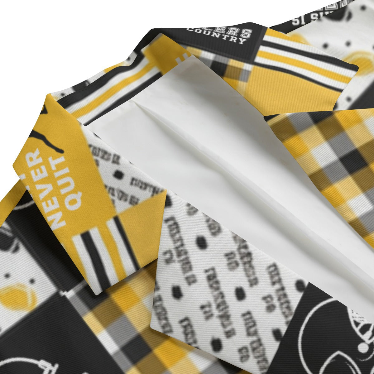 Pittsburgh Steelers All-Over Print Men's Casual Flat Lapel Collar Blazer