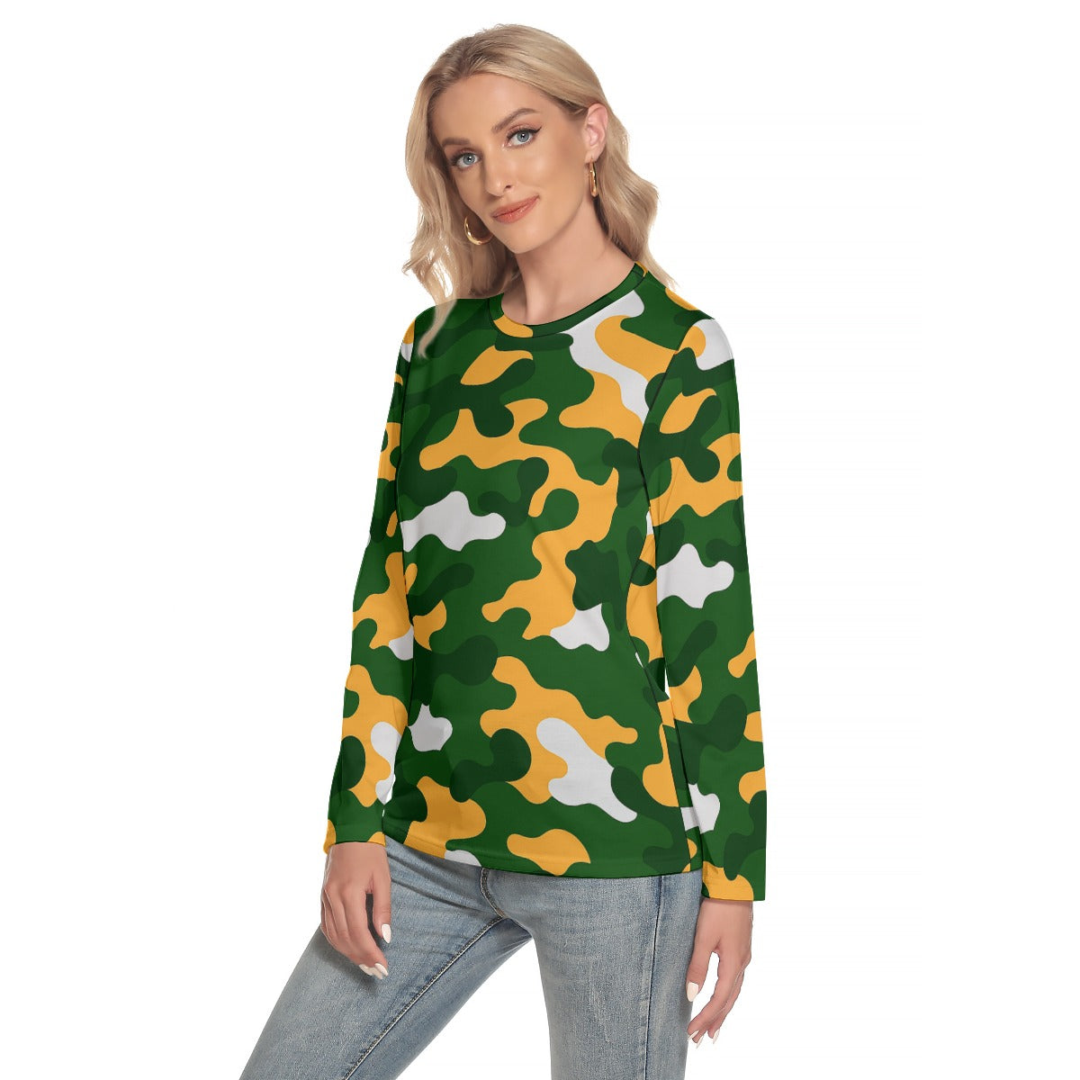 Green Bay Football Game Day All-Over Print Women's O-neck Long Sleeve T-shirt
