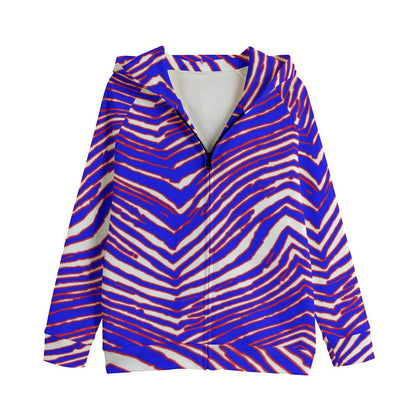 Buffalo Bills Zubaz Kid's Zip Up Raglan Sleeve Hoodie | 310GSM Cotton