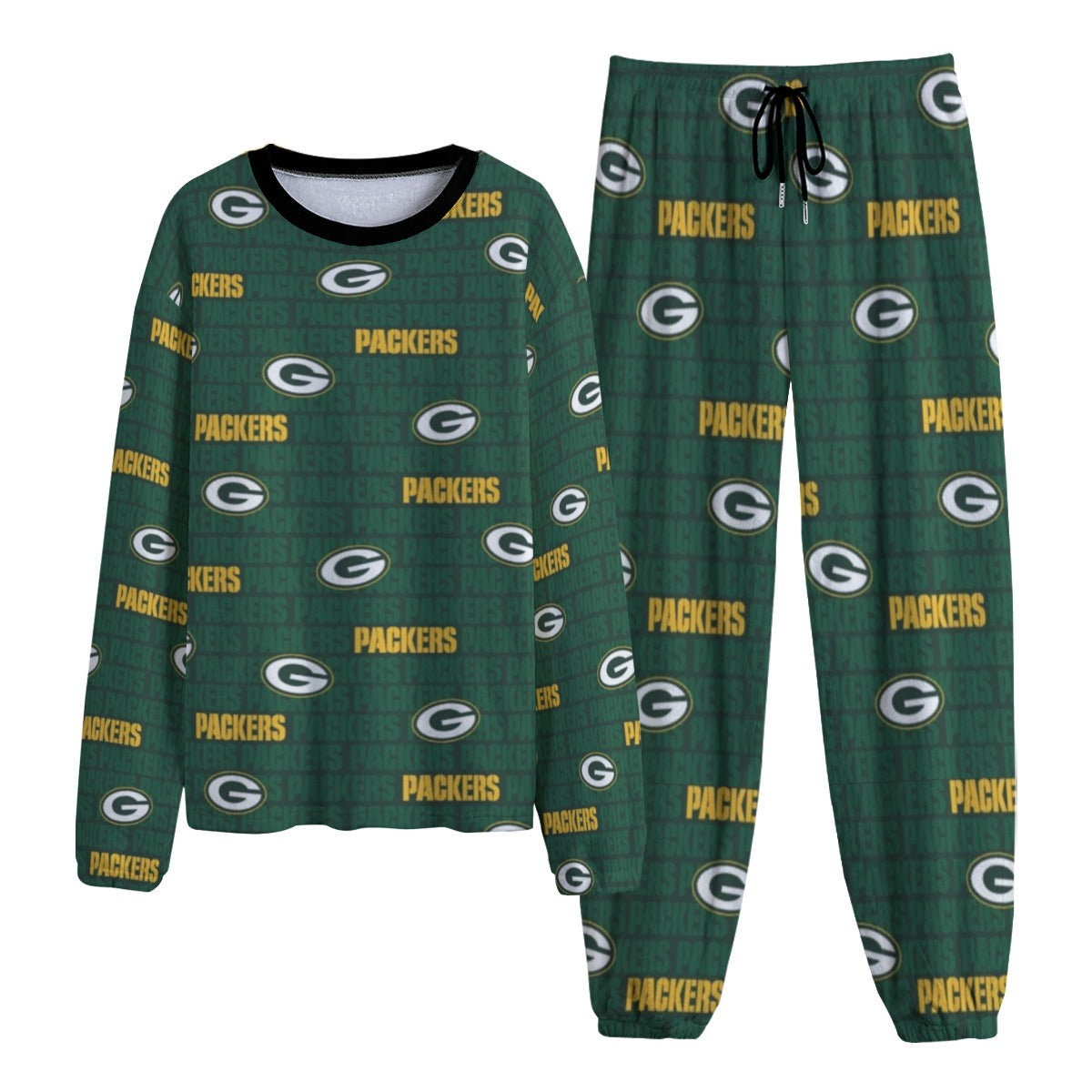 Green Bay Football Game Day All-Over Print Unisex Thicken Pajama Suit