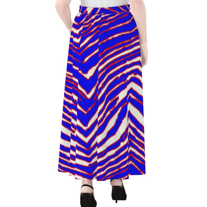 Buffalo Bills Zubaz Women's Maxi Chiffon Skirts With Lining