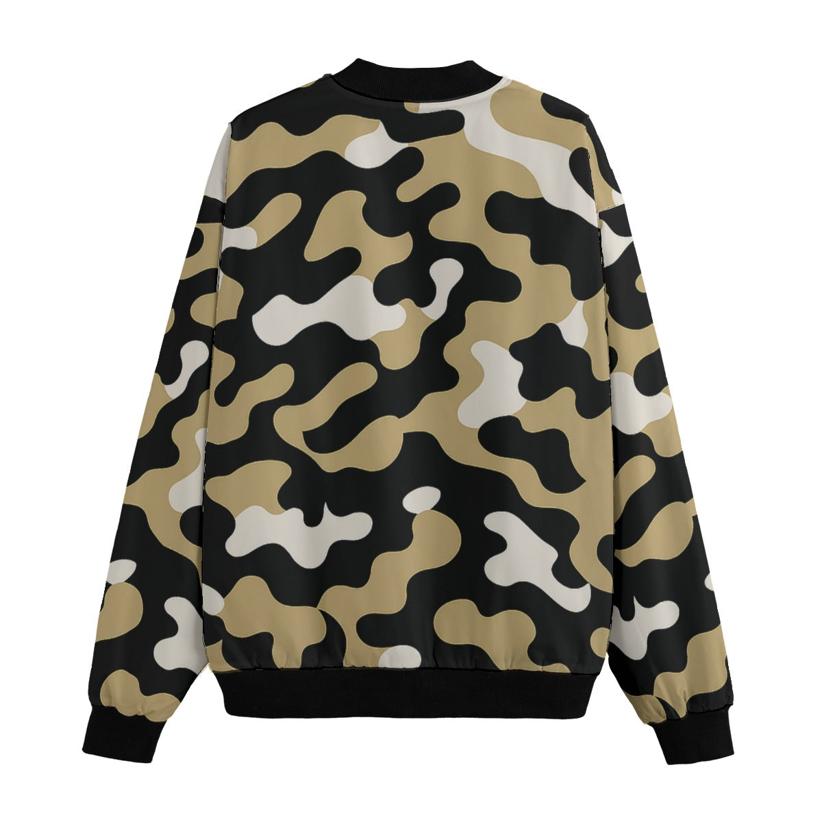 New Orleans Saints Camo Fleece Bomber Jacket – Black, Gold and White NFL Streetwear