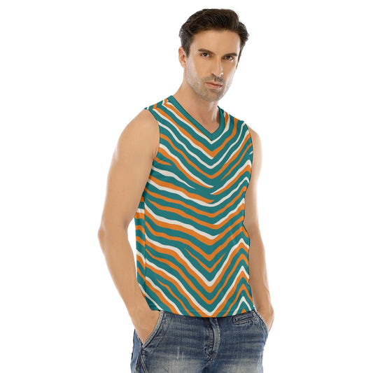 Miami Football Game Day All-Over Print Men's V-neck Tank Top