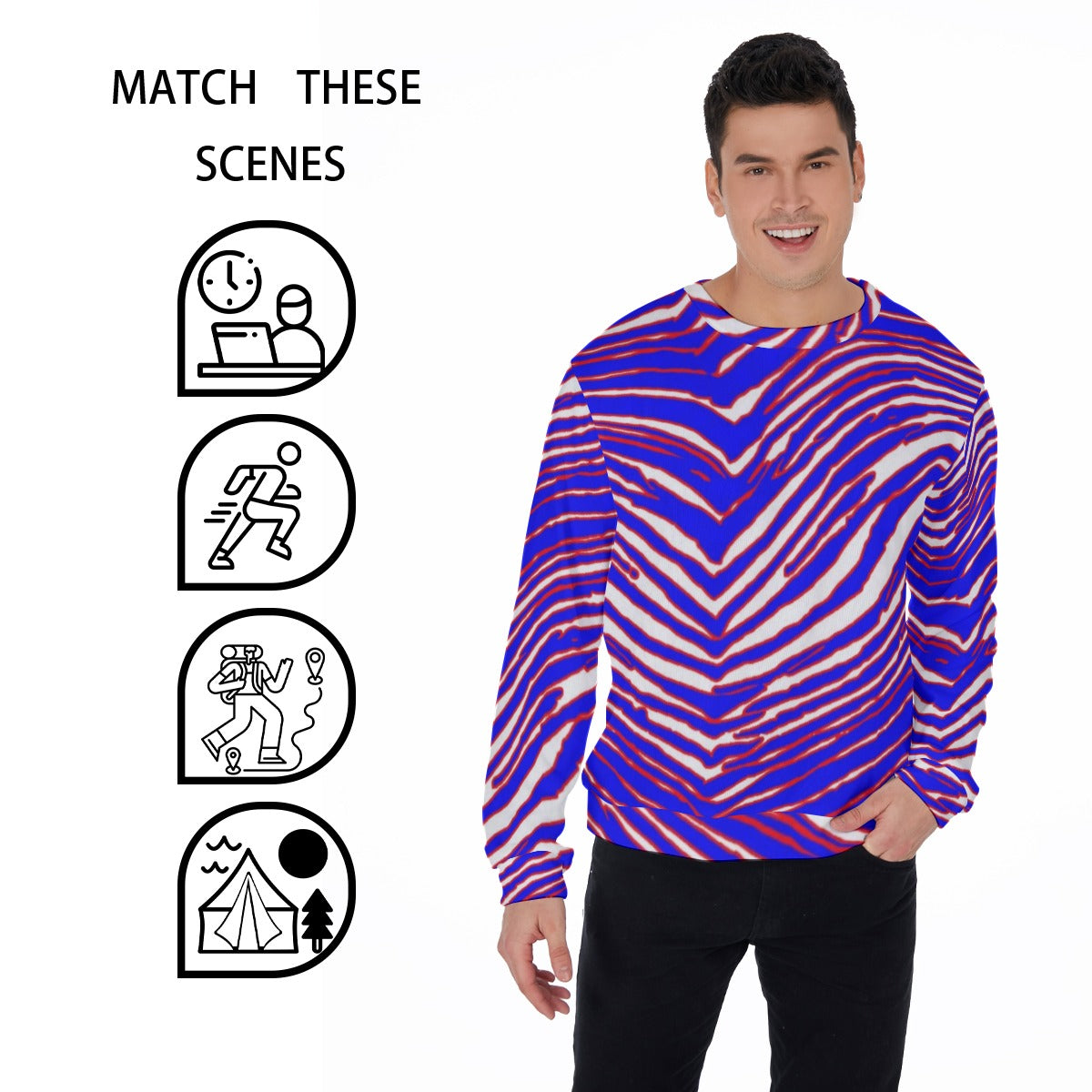 Buffalo Bills Zubaz Men's Thicken Sweater