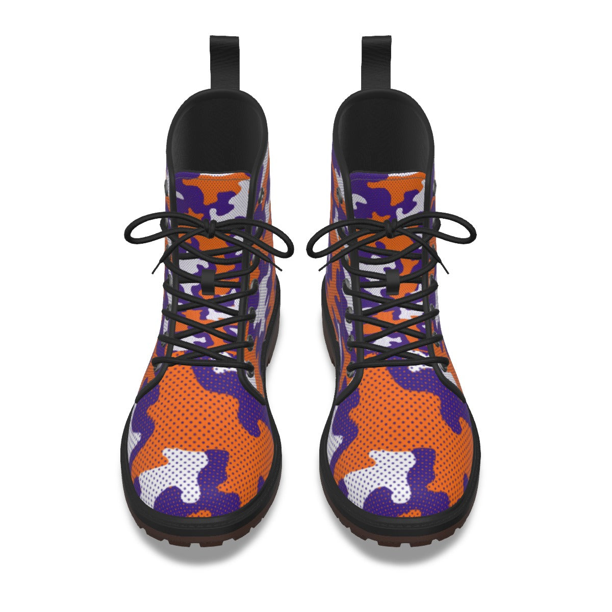 Urban Legend Clemson Orange and Purple Camo Martin Short Boots – Tigers-Inspired Game Day Streetwea