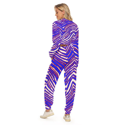 Buffalo Bills Zubaz Women's Crop Sweatshirt Suit