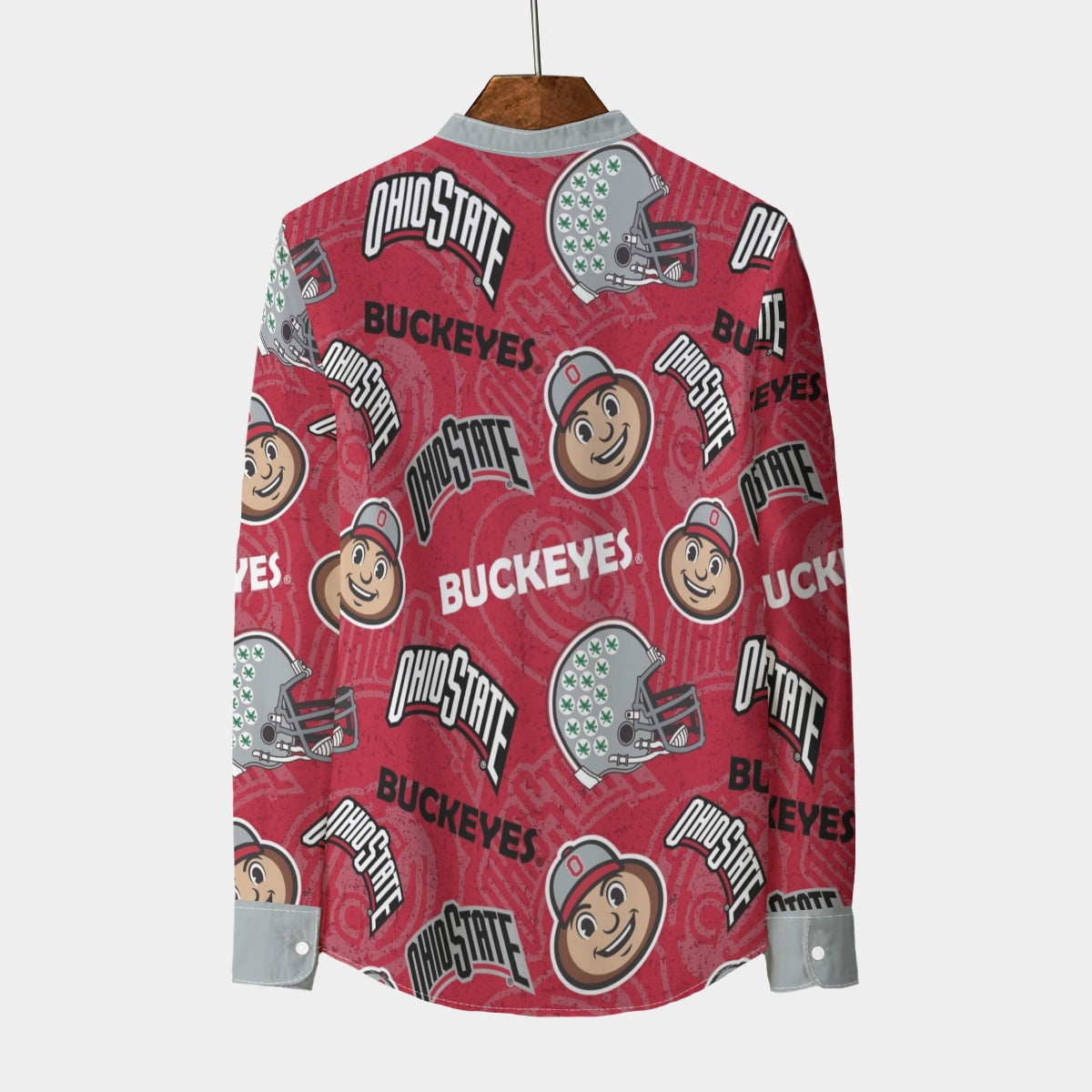 Urban Legend Ohio State – Buckeyes Stand Collar Shirt With Long Sleeve | 110GSM Imitation Flax