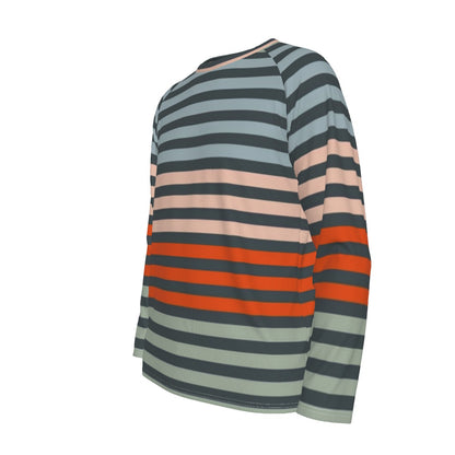 Striped Long Sleeve Casual Shirt – Modern Retro Style