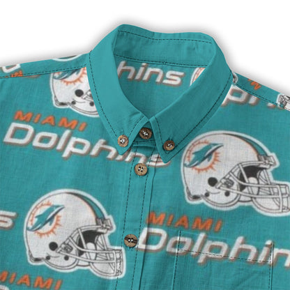Miami Football Game Day All-Over Print Children's Shirt With Pocket | 125GSM Cotton