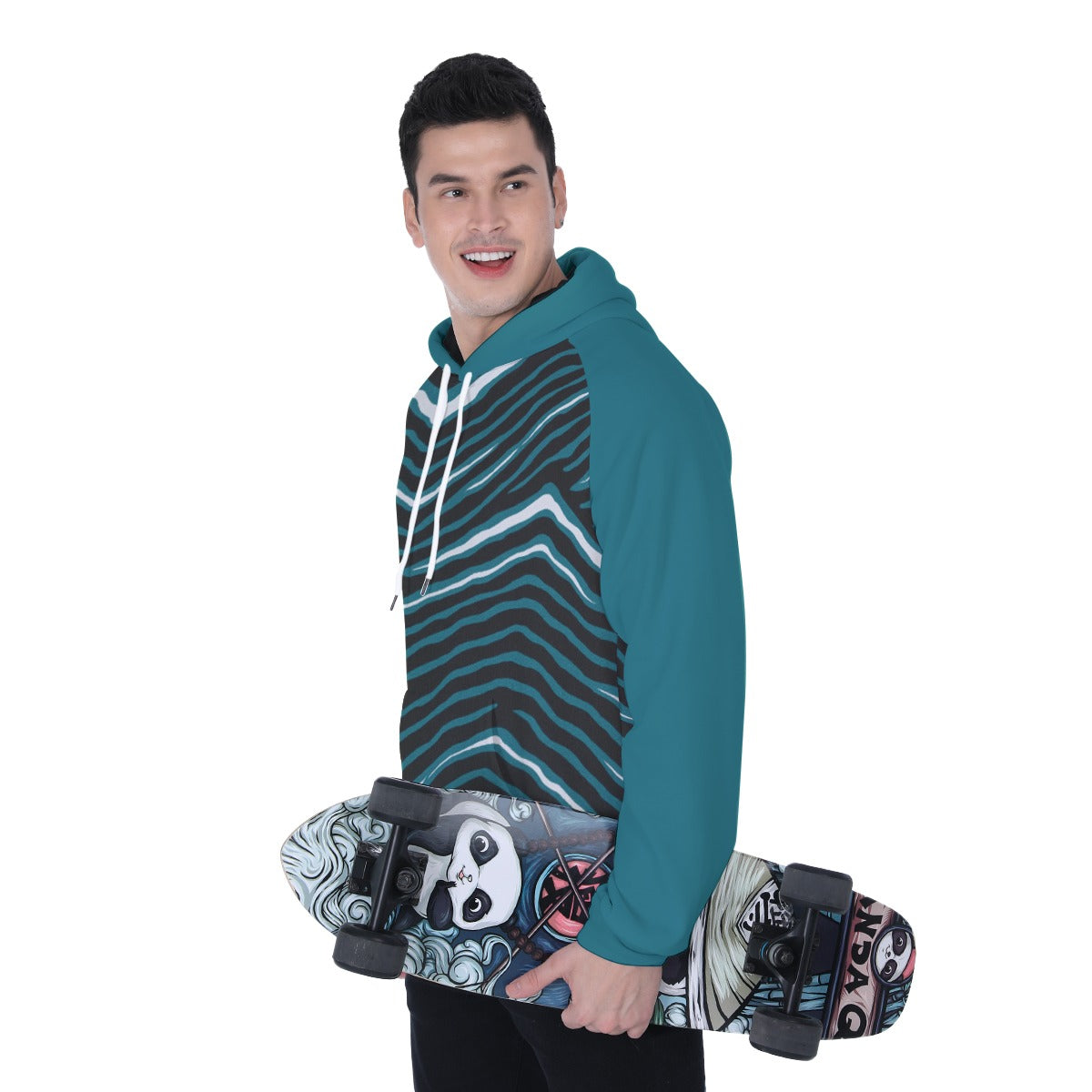 Philadelphia Football Game Day All-Over Print Men's Heavy Fleece Raglan Hoodie