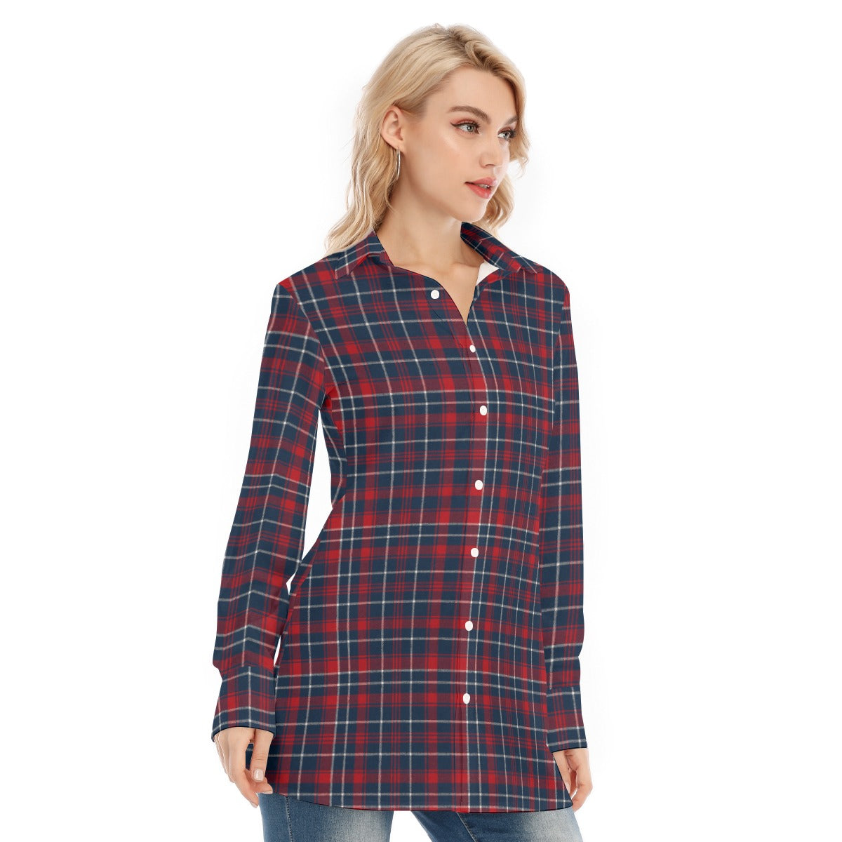 Arizona - Wildcats tartan plaid Women's Long Shirt