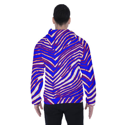 Buffalo Bills Zubaz Men's Heavy Fleece Raglan Zip Up Hoodie With Pocket