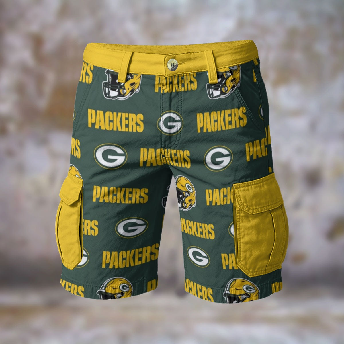 Green Bay Football Game Day All-Over Print Men's Cargo Shorts