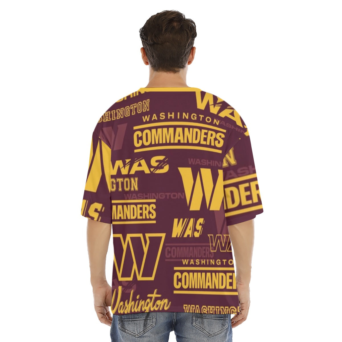 Washington Commanders Men's Drop Shoulder T-shirt With Short Sleeve